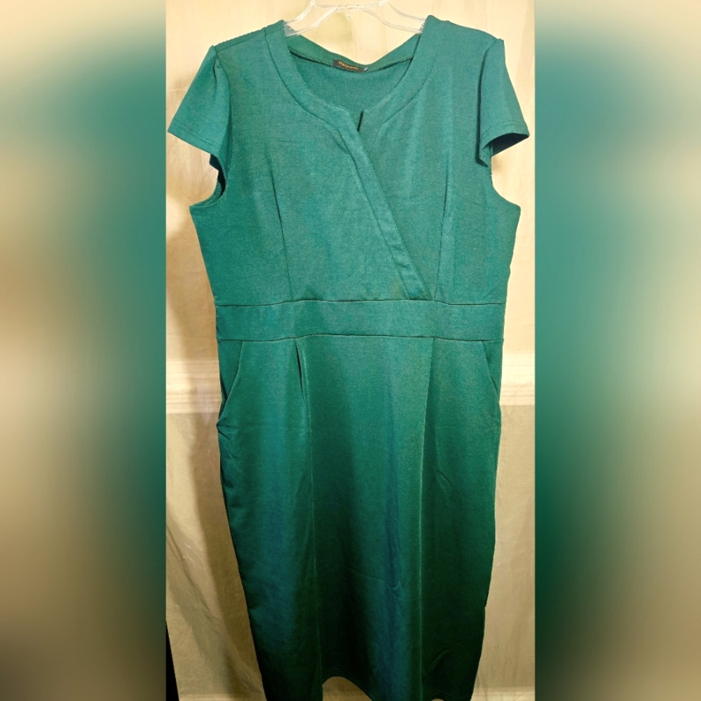 Elegant Teal Midi Dress